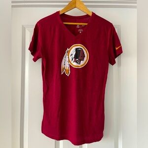 EUC Nike Washington Redskins V Neck T Shirt Size S